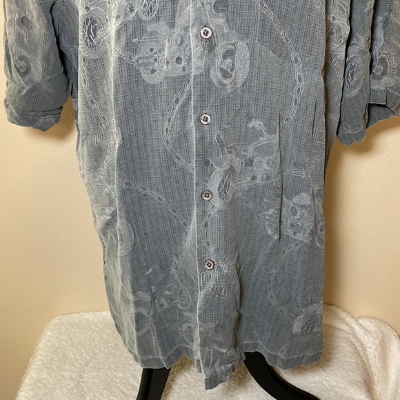 Harley Davidson Silk Shirt Size 2XL - Picture 3 of 9